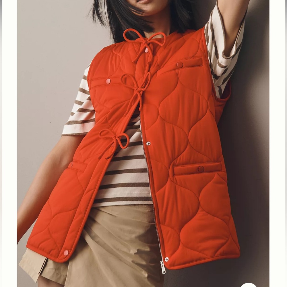 NWT Avec Les Filles By Anthropologie Quilted Vest Sz XS/S